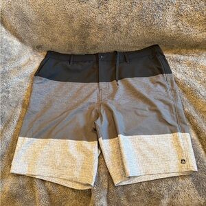 NWT Micros Black and Gray Hybrid Shorts